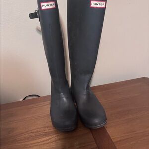 Hunter Tall Rain Boots Dark Gray